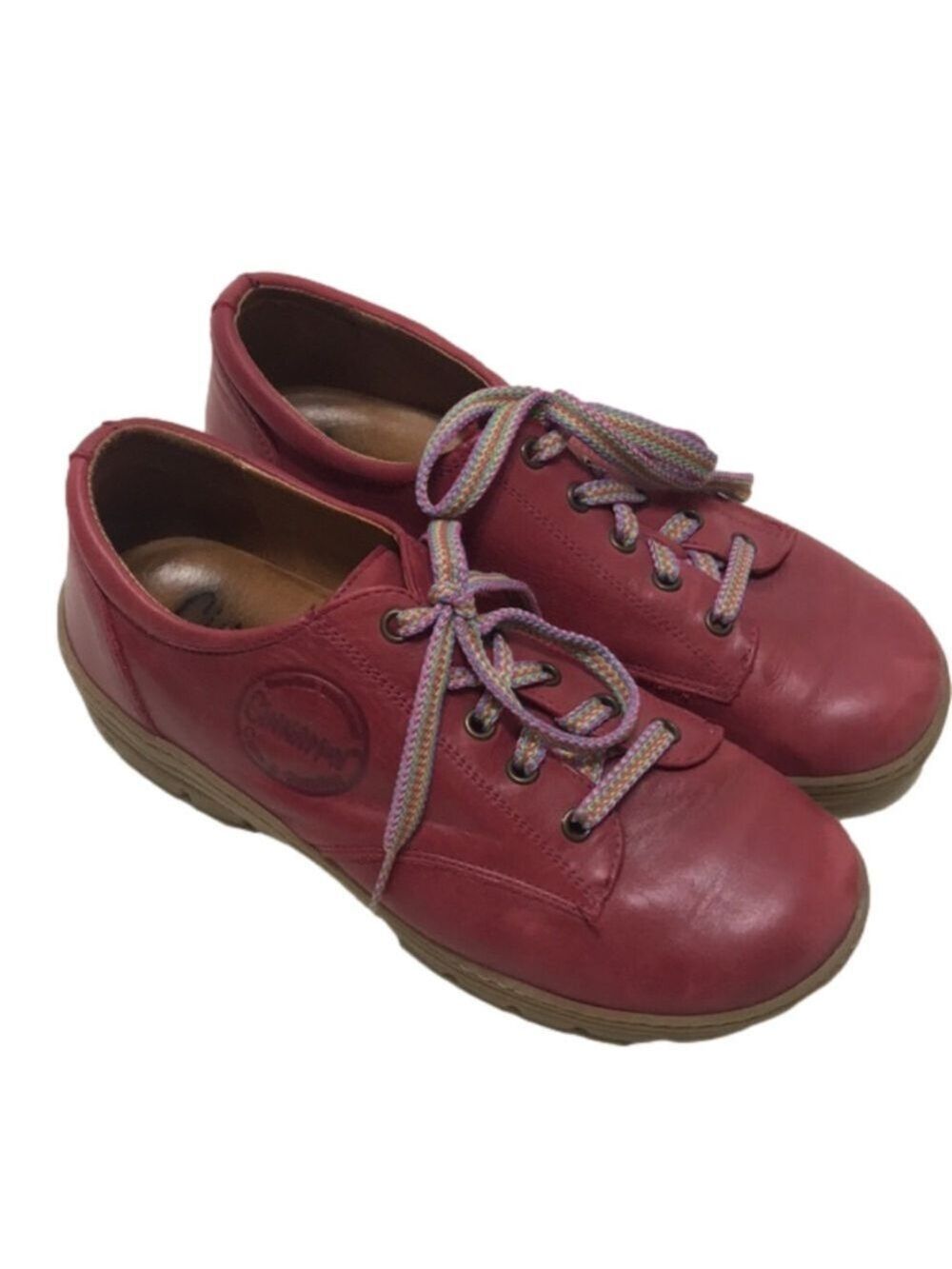 Women’s Leather Walking Lace Up Oxfords SZ 38